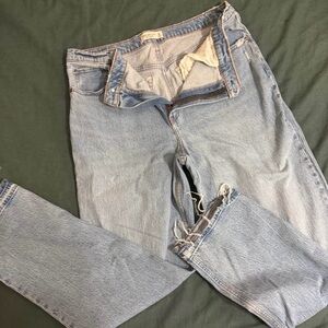Abercrombie & Fitch Light Wash Straight Leg Jeans